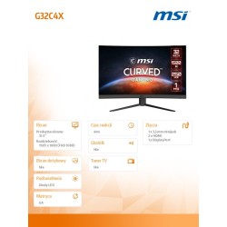 Monitor MSI 31,5" G32C4X 2xHDMI DP | PartsPC.pl