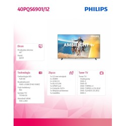 Philips Telewizor QLED 40 cali 40PQS6901/12 | PartsPC.pl
