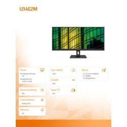 Monitor AOC 34" U34E2M 2xHDMI DP | PartsPC.pl