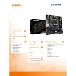 Płyta Gigabyte A620M H (rev. 1.1) /AMD
