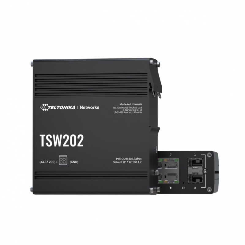 Przełącznik zarządzalny przemysłowy TSW202 2xSFP 8xPoE+ L2/L3