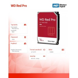 WD Red Pro WD142KFGX 14TB SATA | PartsPC.pl