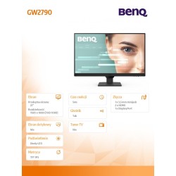 Benq Monitor 27 cali GW2790 LED 5ms/IPS/HDMI/100Hz | PartsPC.pl