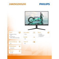 Monitor Philips 23,8" 24M2N3200S/00 2xHDMI DP głośniki | PartsPC.pl