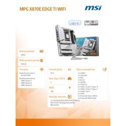 Płyta MSI MPG X870E EDGE TI WIFI /AMD | PartsPC.pl