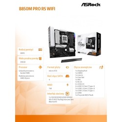 Płyta ASrock B850M Pro RS WiFi /AMD | PartsPC.pl