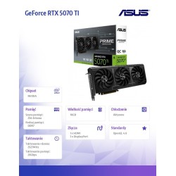 Karta VGA Asus GeForce RTX 5070 Ti PRIME-RTX5070TI-O16G OC 1… | PartsPC.pl