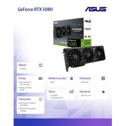 Karta VGA Asus GeForce RTX 5080 PRIME-RTX5080-O16G OC 16GB G… | PartsPC.pl