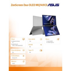 Asus Monitor MQ149CD 14 cali OLED DUO FHD mHDMI USB-C | PartsPC.pl