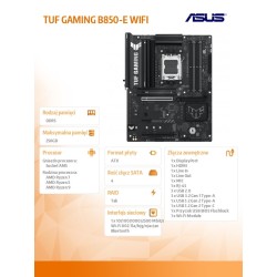 Płyta Asus TUF GAMING B850-E WIFI /AMD | PartsPC.pl