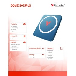 Verbatim Dysk zewnętrzny SnapBack Magnetic SSD Blue MagSave … | PartsPC.pl