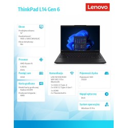 Laptop ThinkPad L14 AMD G6 21SE002APB W11Pro 5 PRO 340/32GB/… | PartsPC.pl