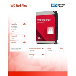 Dysk WD Red™ Plus WD100EFGX 10TB 3,5" 7200 512MB SATA III | PartsPC.pl