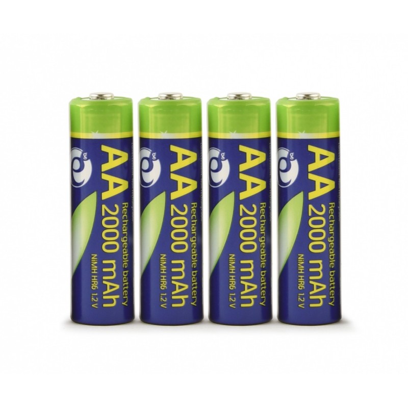 Akumulatory AA (gotowe do użycia), 2000mAh, blister 4 sztuki | PartsPC.pl