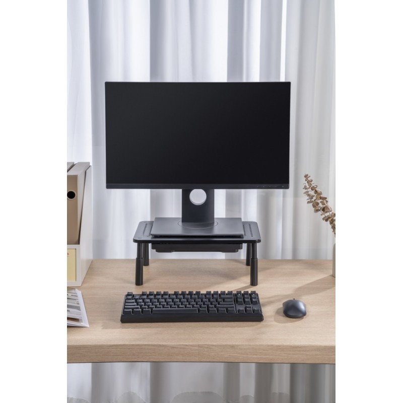 Podstawka regulowana pod monitor z szufladą | PartsPC.pl