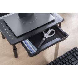 Podstawka regulowana pod monitor z szufladą | PartsPC.pl