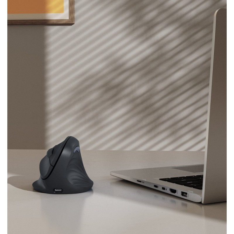 Mysz ergonomiczna multi device EWM-600 czarna | PartsPC.pl