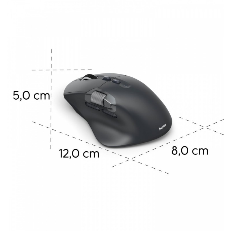 Mysz bezprzewodowa multi device WM-900 czarna | PartsPC.pl
