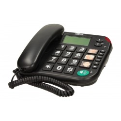Telefon przewodowy KXT480 BB, czarny | PartsPC.pl