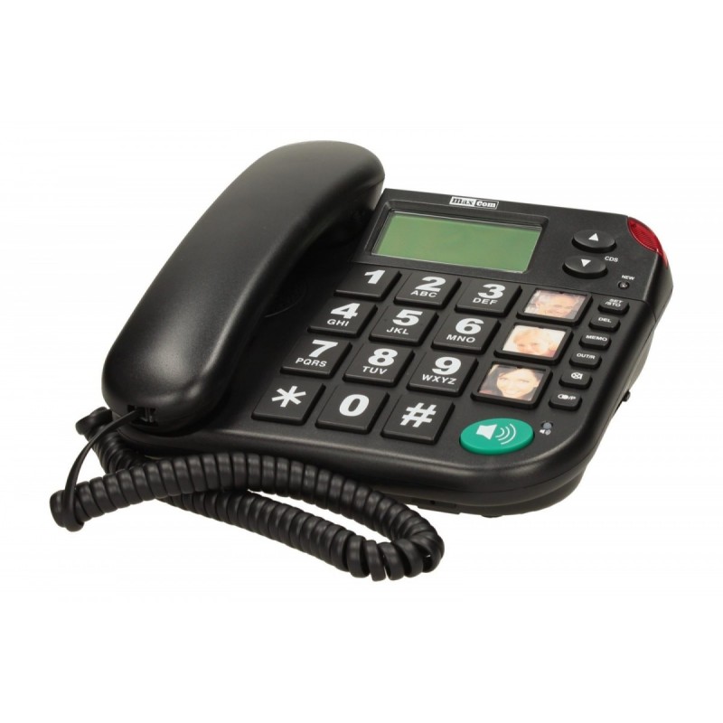 Telefon przewodowy KXT480 BB, czarny | PartsPC.pl