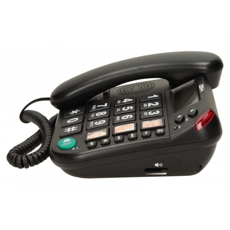 Telefon przewodowy KXT480 BB, czarny | PartsPC.pl