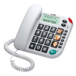 Telefon przewodowy KXT480 BB, biały | PartsPC.pl