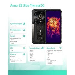 ULEFONE Smartfon Armor 28 Ultra Thermal 5G 16/1TB IP69K czar… | PartsPC.pl