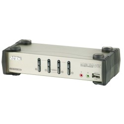 Przełącznik 4-portowy PS/2-USB VGA/Aud KVMP  W/OSD | PartsPC.pl