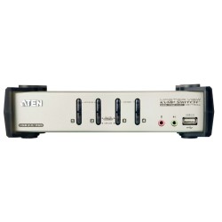 Przełącznik 4-portowy PS/2-USB VGA/Aud KVMP  W/OSD | PartsPC.pl
