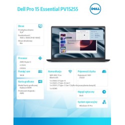 Laptop Dell Pro 15 Essential PV15255 W11P R5-7520U|16GB|512G… | PartsPC.pl
