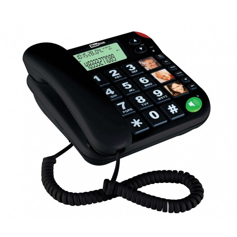 Telefon przewodowy KXT480 BB, czarny | PartsPC.pl