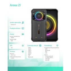 ULEFONE Smartfon Armor 21 4G 8/256GB IP69K głośnik 122dB RGB… | PartsPC.pl