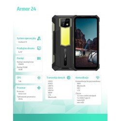 ULEFONE Smartfon Armor 24 4G 12/256GB IP69K czarny | PartsPC.pl