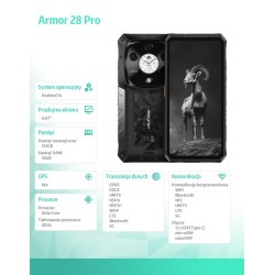 ULEFONE Smartfon Armor 28 Pro 5G 16/512GB IP69K czarny | PartsPC.pl