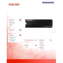Samsung Dysk SSD 9100 PRO 8TB Heatsink NVMe MZ-VAP8T0CW | PartsPC.pl