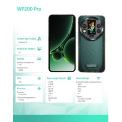 OUKITEL Smartfon WP200 Pro 5G 24GB/1TB IP69K Zielony | PartsPC.pl