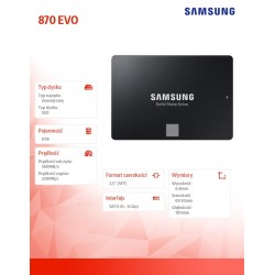 Samsung Dysk SSD 870EVO MZ-77E8T0B/EU 8TB | PartsPC.pl