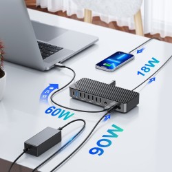 Orico Stacja dokująca USB-C 10Gbps z DisplayLink 4x ekran 4K… | PartsPC.pl