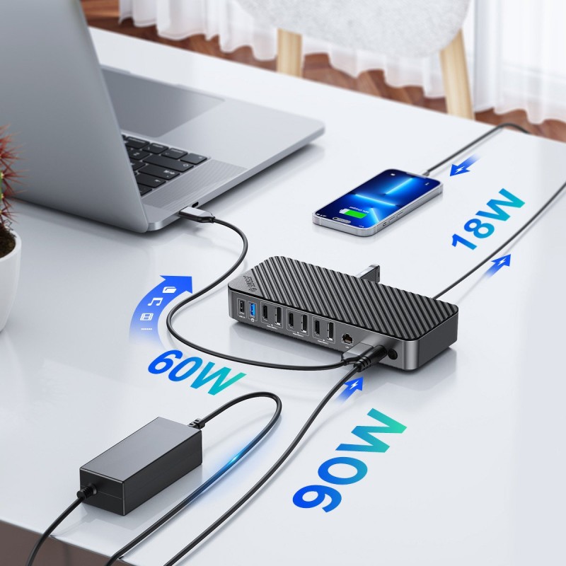 Orico Stacja dokująca USB-C 10Gbps z DisplayLink 4x ekran 4K… | PartsPC.pl