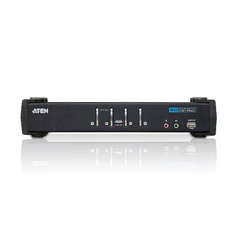 PRZEŁĄCZNIK KVM 4 PORTY USB DVI CS1764A | PartsPC.pl