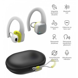 Słuchawki douszne true wireless białe | PartsPC.pl