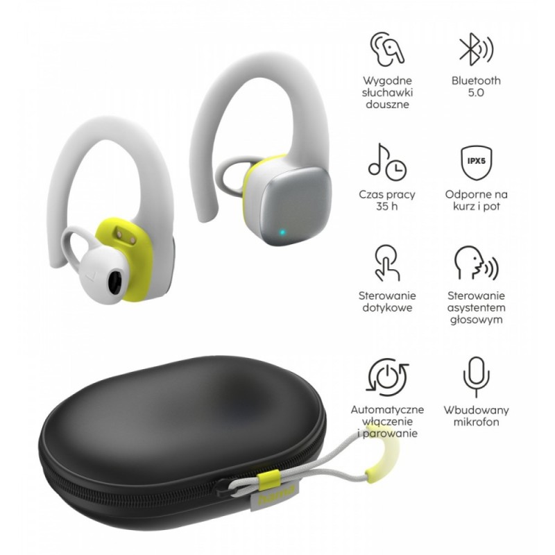 Słuchawki douszne true wireless białe | PartsPC.pl