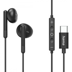 Słuchawki douszne classy USB-C czarne | PartsPC.pl