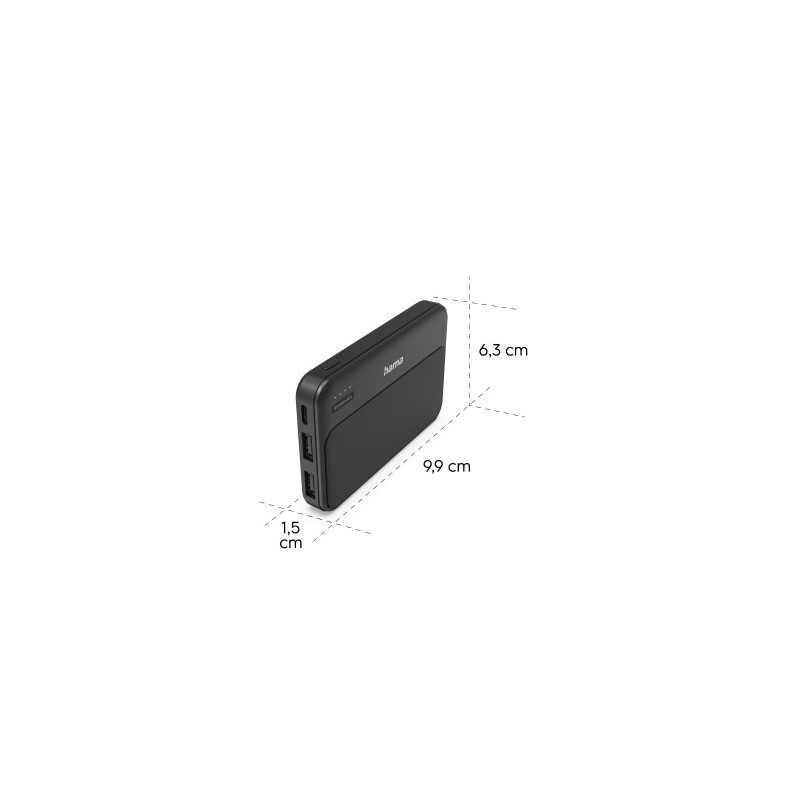 Power pack 5000 mAh 2xUSB-A antracyt | PartsPC.pl