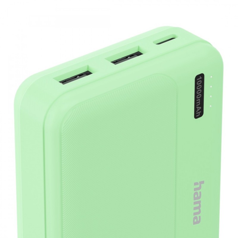 Power pack 10000mAh 2xUSB-A zielony | PartsPC.pl