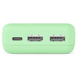 Power pack 10000mAh 2xUSB-A zielony | PartsPC.pl