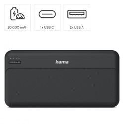 Power pack 20000 mAh 2xUSB-A antracyt | PartsPC.pl