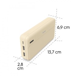 Power pack 20000 mAh 2xUSB-A piaskowy | PartsPC.pl