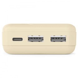 Power pack 10000 mAh 2xUSB-A piaskowy | PartsPC.pl