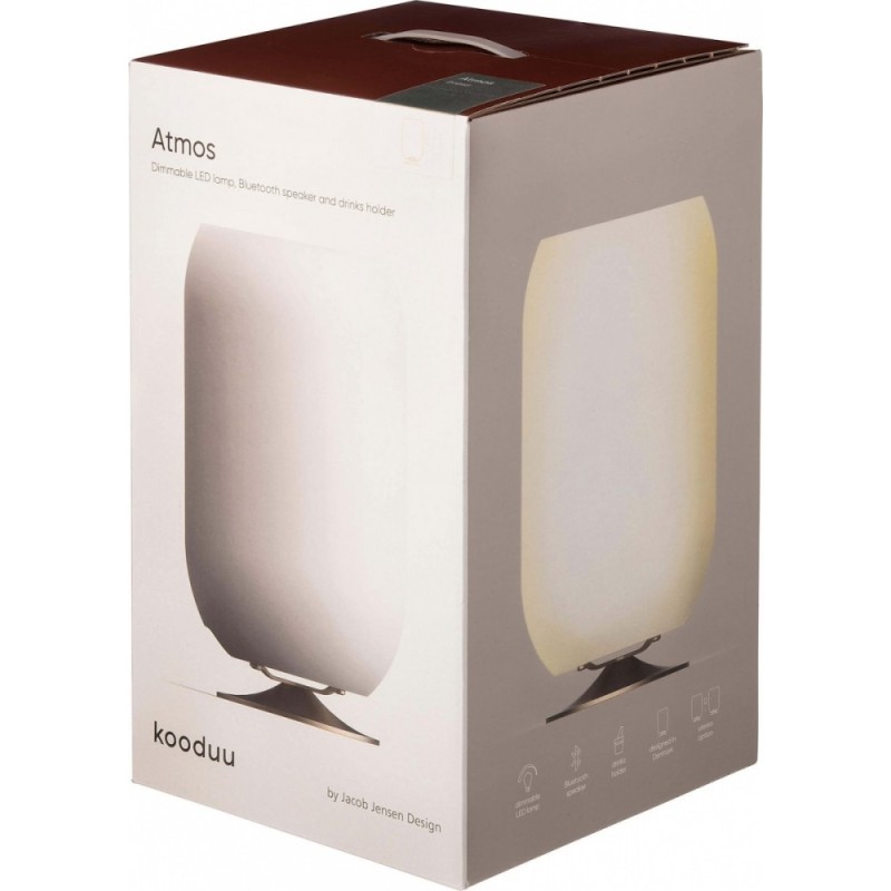 Lampa LED z głośnikiem i coolerem na napoje Atmos silver